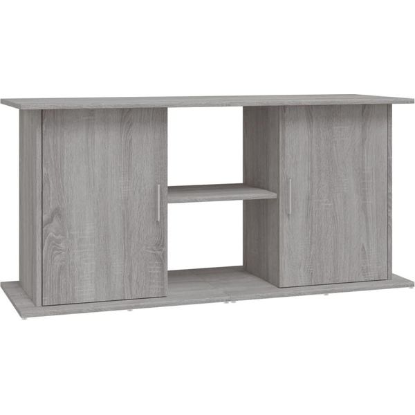 Vidaxl Supporto Per Acquario Grigio Sonoma 121X41X58 Cm Materiale A Base Di Legno-image