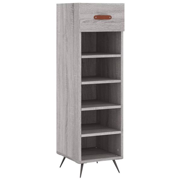 Vidaxl Scarpiera Grigio Sonoma 30X35X105 Cm Materiale A Base Di Legno-image