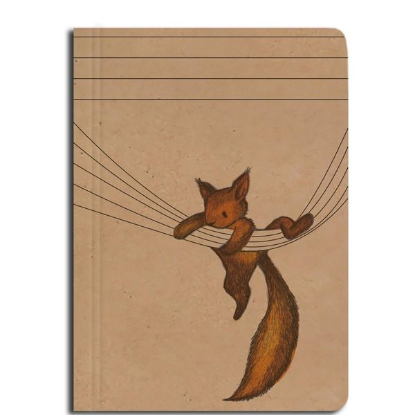 Quaderno A Righe A6 Kraft Scoiattolo-image