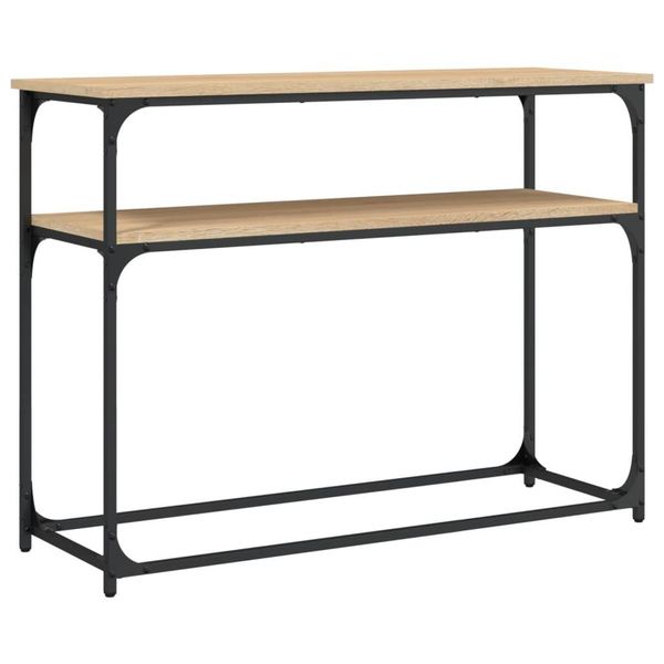 Tavolo Consolle Rovere Sonoma 100X35,5X75 Cm Materiale A Base Di Legno-image