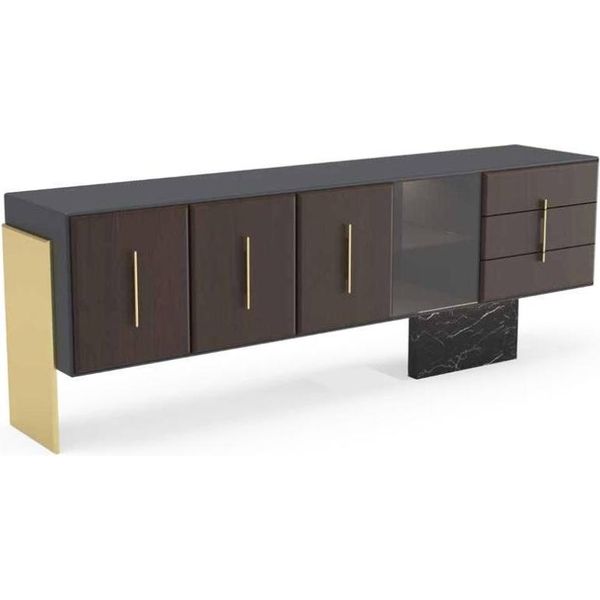 Credenza Moderna Cassettiera In Legno Mobili Design Porta Tv Nuovo-image