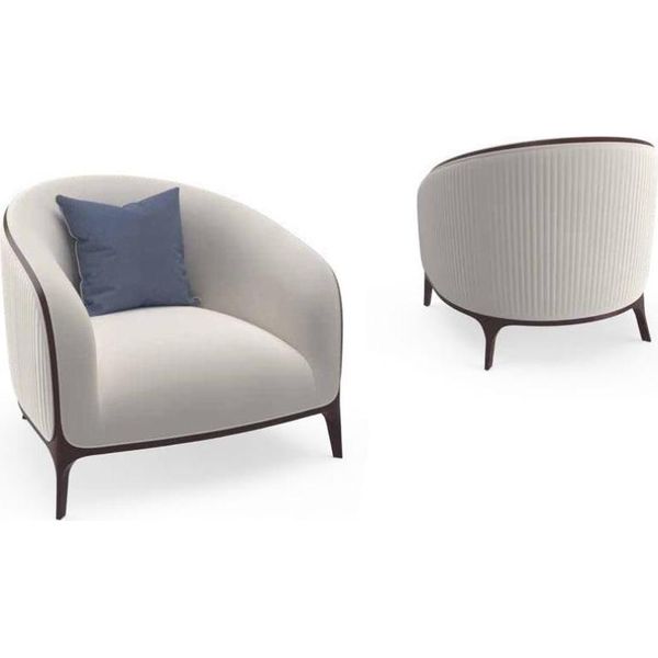 Poltrona Design Divano 1 Posto Tessile Lounge Tappezzeria Seduta Relax-image