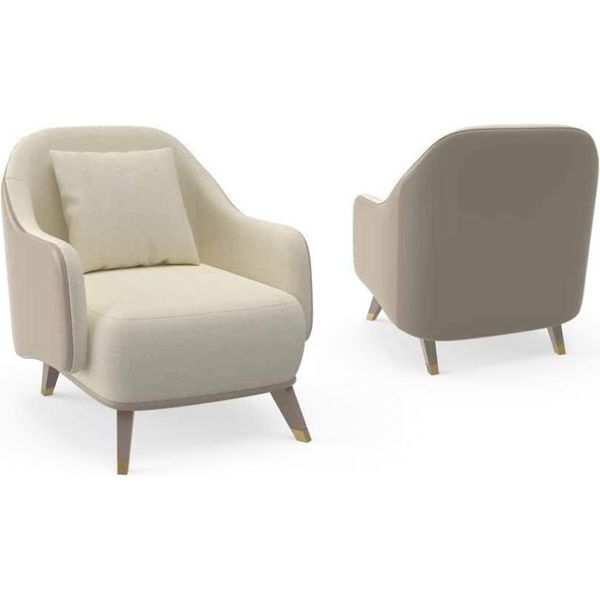 Poltrona 1 Posto Divani Imbottiti Design Lusso Tessile Divano Bianco Divano Nuovo-image