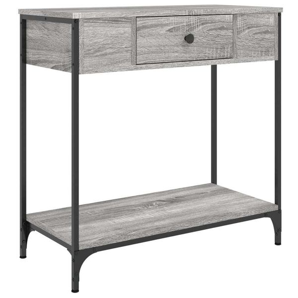 Tavolo Consolle Grigio Sonoma 75X34,5X75 Cm Materiale A Base Di Legno-image
