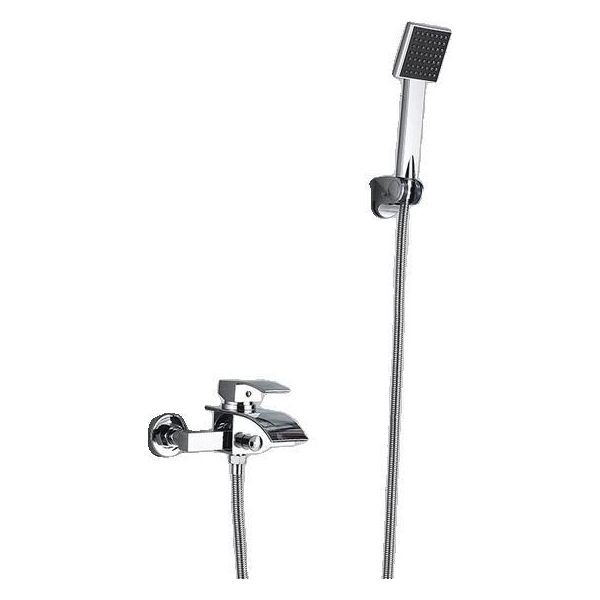 Set Di Miscelatori Per Doccia Per Bagno, Miscelatore Per Vasca A Cascata, A Parete, Cromo-image