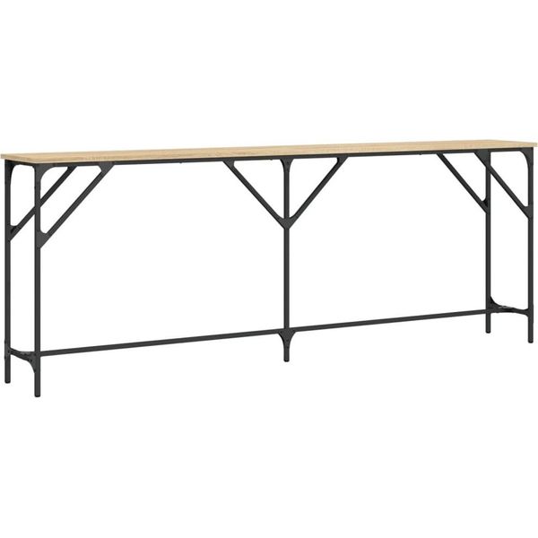Tavolo Consolle Rovere Sonoma 200X29X75 Cm Materiale A Base Di Legno-image