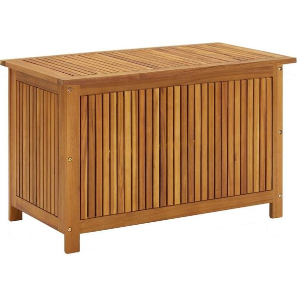 Vidaxl Cassetta Da Giardino 90X50X58 Cm In Legno Massiccio Di Acacia - Cassetta Da Giardino - Cassetta Da Giardino - Cassetta Portaoggetti - Cassette Portaoggetti-image