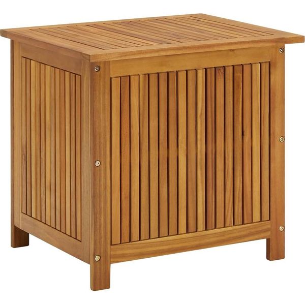 Vidaxl Cassetta Portaoggetti Da Giardino 60X50X58 Cm In Legno Massiccio Di Acacia - Cassetta Portaoggetti Da Giardino - Cassetta Portaoggetti - Cassette Portaoggetti-image