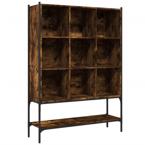 Libreria In Rovere Fumé 102X30X141,5 Cm Materiale A Base Di Legno-image