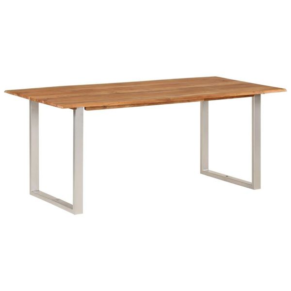 Vidaxl Tavolo Da Pranzo 180×90×76 Cm In Legno Massiccio Di Acacia - Tavolo Da Pranzo - Tavoli Da Pranzo - Tavolo Da Sala Da Pranzo - Tavoli Da Sala Da Pranzo-image