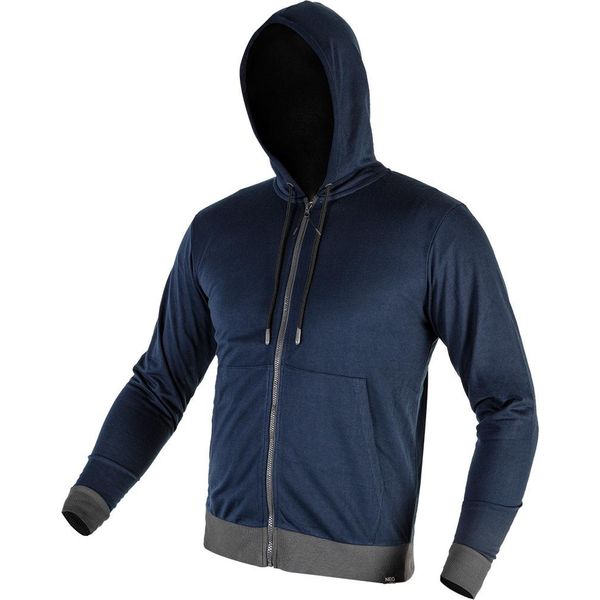 Neo Tools Felpa In Pile Da Uomo Con Cappuccio E Zip Blu Navy - Felpa Da Uomo Con Cappuccio E Zip A Tutta Lunghezza - Taglia Xxl-image