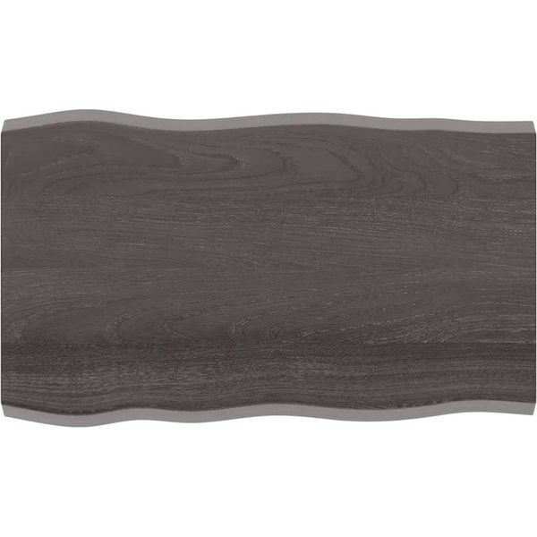 Syfax™ Piano Tavolo Marrone Scuro 100X60X(2-4)Cm Rovere Non Trattato-image