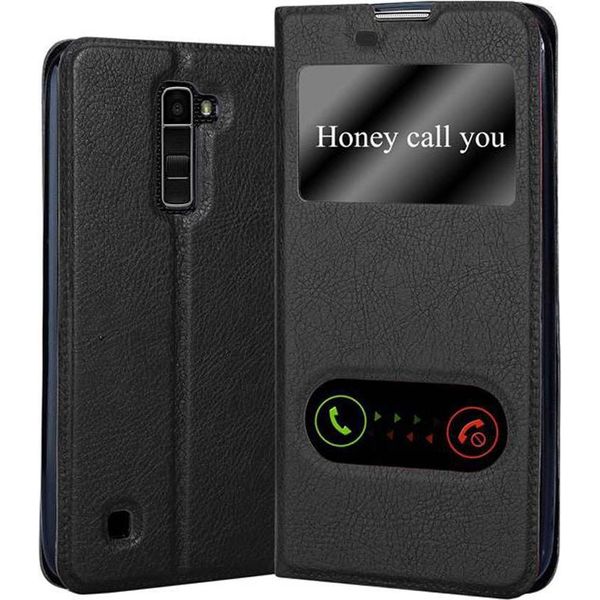 Cadorabo Custodia Protettiva Per Lg K10 2016 Cover In Nero Custodia Del Telefono Cellulare Custodia A Libro Cover Case-image
