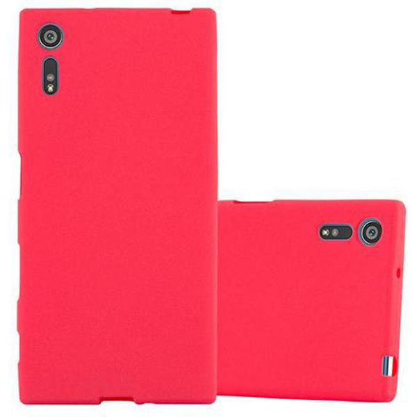 Cadorabo Custodia Protettiva Per Sony Xperia Xz / Xzs Custodia In Rosso Telefono Cellulare Tpu Etui Cover Case-image