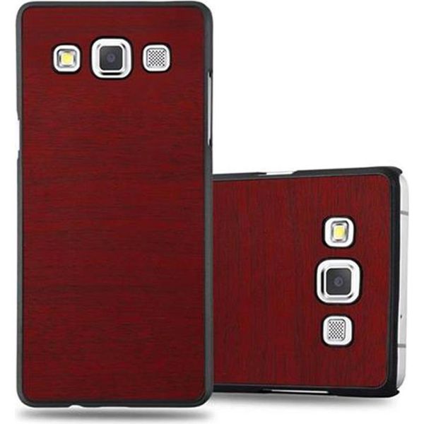 Cadorabo Cover Per Samsung Galaxy A5 2015 Cover Protettiva In Rosso Custodia Rigida Look Legno Telefono Cellulare Cover-image