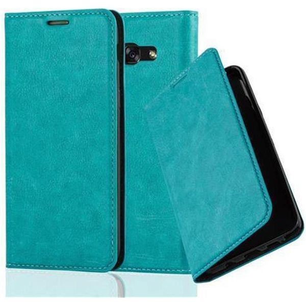 Cadorabo Custodia Per Samsung Galaxy A3 2017 Custodia Protettiva In Turchese Custodia Per Cellulare Cover Chiusura Magnetica-image