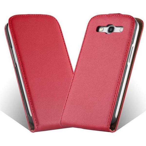 Cadorabo Custodia Per Samsung Galaxy A3 2015 Custodia Protettiva In Rosso Flip Cover Telefono Cellulare Custodia In Ecopelle-image