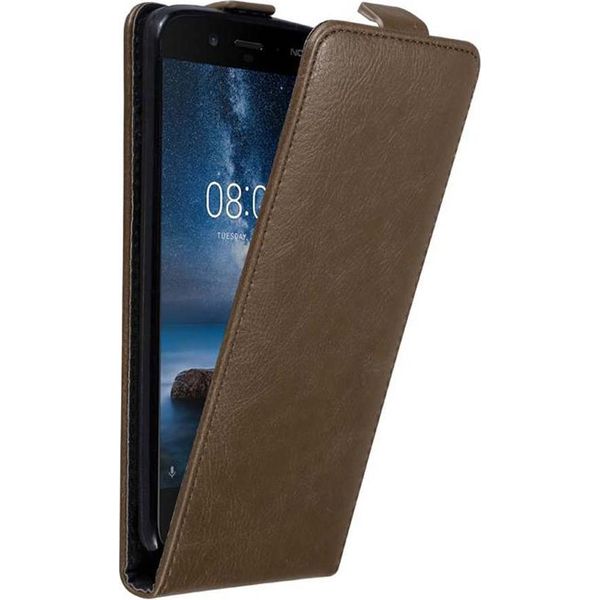 Cadorabo Cover Per Nokia 8 2017 Cover Protettiva In Marrone Flip Case Custodia Per Telefono Cellulare Cover-image