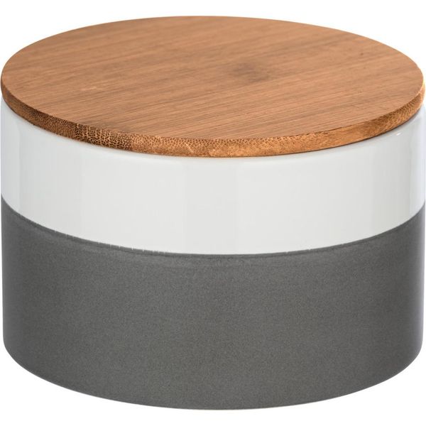 Wenko Barattolo Di Stoccaggio Malta 0,75 L Contenitore In Ceramica Coperchio In Bambù-image