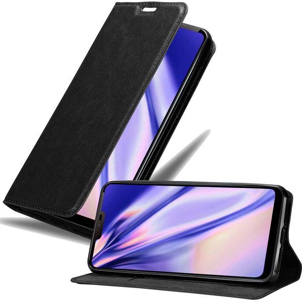 Cadorabo Cover Per Lg G7 Thinq / Fit / One Cover Protettiva In Nero Custodia Per Cellulare Cover Chiusura Magnetica-image