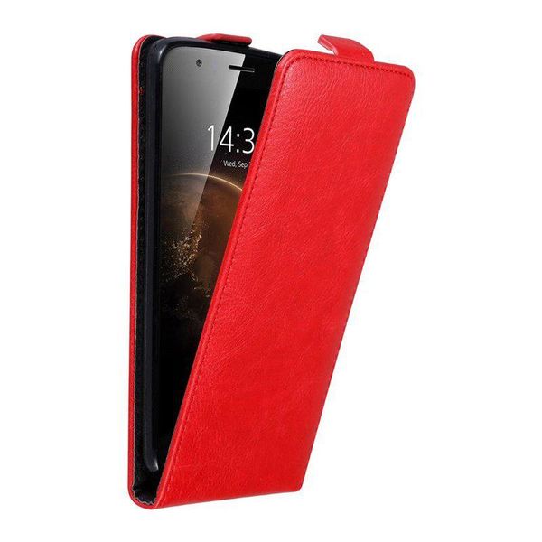 Custodia Cadorabo Per Huawei Ascend G7 Plus / G8 / GX8 Custodia Protettiva In Rosso Custodia Flip Per Cellulare Custodia Cover-image