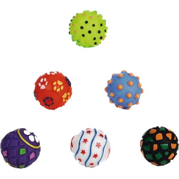 Beeztees 1 Pz. Palla Giocattolo Per Cani Alix Colori Assortiti 5 Cm-image