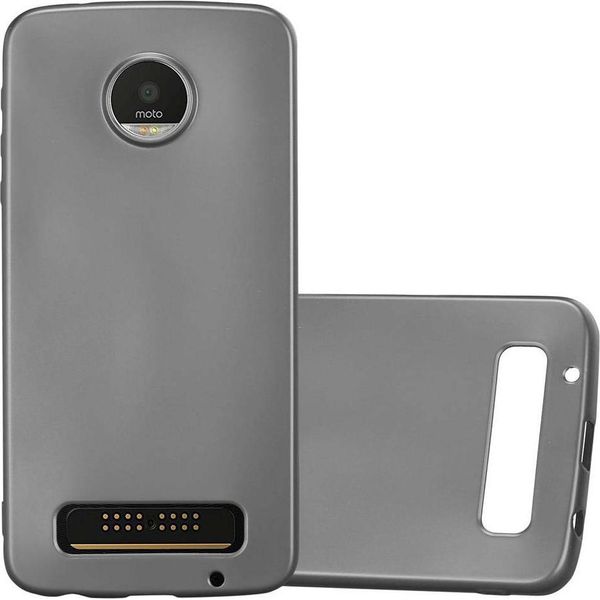 Cadorabo Custodia Protettiva Per Motorola Moto Z Play In Grigio Custodia Per Cellulare Custodia In Silicone Tpu Custodia Di Copertura-image