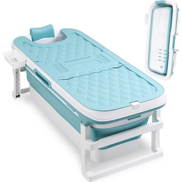 Clanmacy Vasca Da Bagno Pieghevole Per Adulti Spa Mobile Per Adulti 132X60X50Cm-image