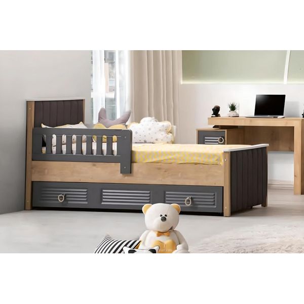 Struttura Del Letto Per Bambini Letto Per Bambini Camera Dei Bambini Mobili Per La Camera Dei Bambini Legno Grigio-image