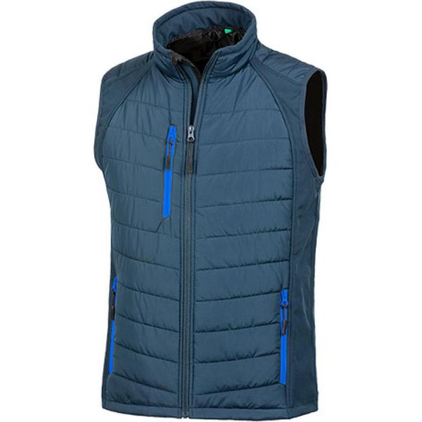 Result R238X | Gilet Softshell Compass Nero Da Uomo - Colore: Navy/Royal - Taglia: 4XL-image