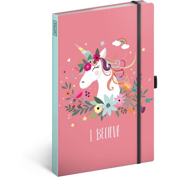 Quaderno Foderato Con Elastico - Blocco Note Per Donne E Ragazze - Quaderno Diario Per La Scuola E Il Lavoro (Unicorno)-image