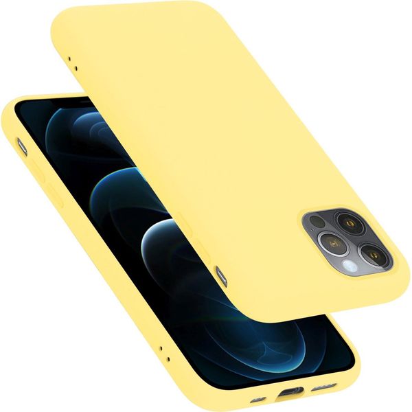Cadorabo Custodia Protettiva Per Apple Iphone 12 / 12 Pro Custodia In Giallo Telefono Cellulare Custodia Cover Tpu Etui-image