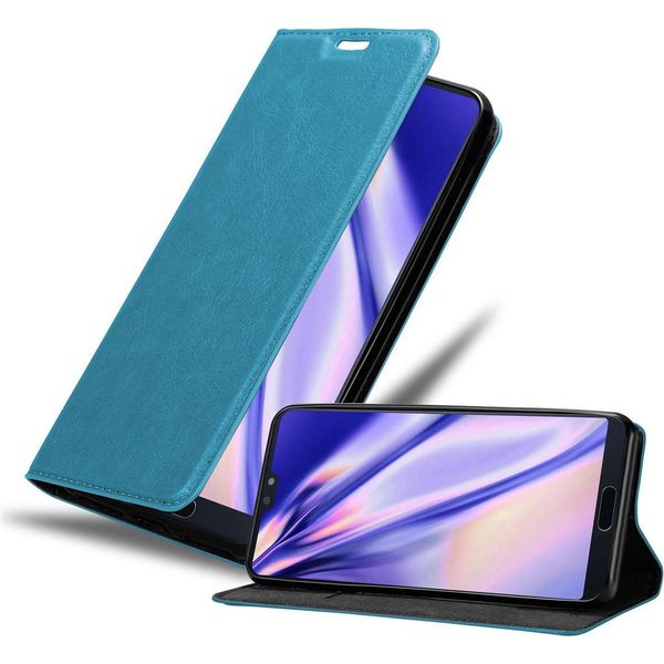 Cadorabo Custodia Per Huawei P20 Pro / P20 Plus Cover Protettiva In Turchese Custodia Per Cellulare Cover Chiusura Magnetica-image