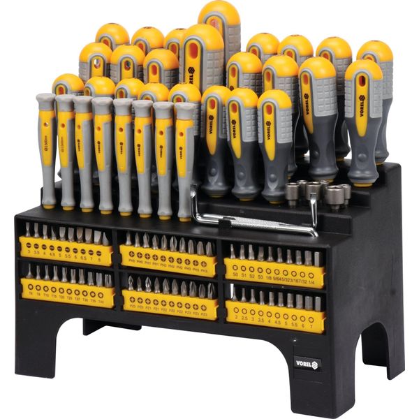 Set Di Cacciaviti + Set Di Inserti Ph + Pz + Taglio + Torx + Hex + Bussole, 100 Pezzi-image