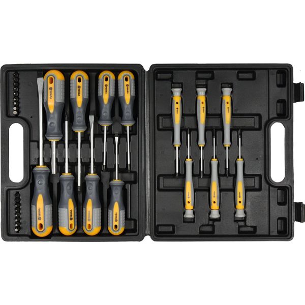 Set Di Cacciaviti + Set Di Punte Ph+Piatto+Torx+Esagonale 32 Pezzi-image