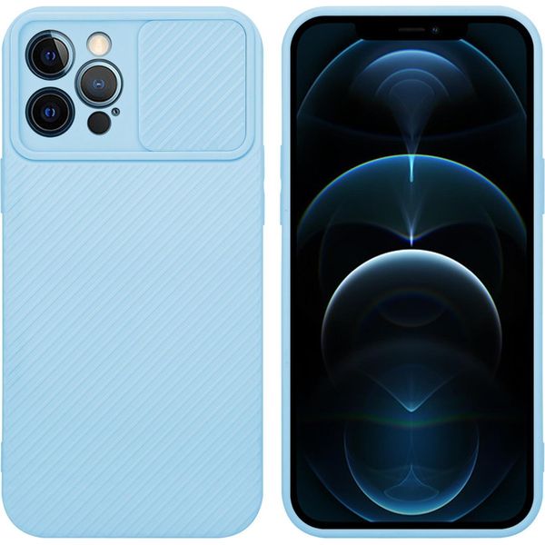 Cadorabo Custodia Per Apple Iphone 12 Pro Max Custodia Protettiva In Blu Custodia Per Telefono Cellulare Custodia In Tpu Custodia Cover Camera Protection-image