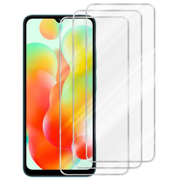 Cadorabo 3X Pellicola Protettiva Per Xiaomi Redmi 11A / Redmi 12C / Poco C55 In Crystal Clear Protezione Dello Schermo Temperato Vetro Blindato-image