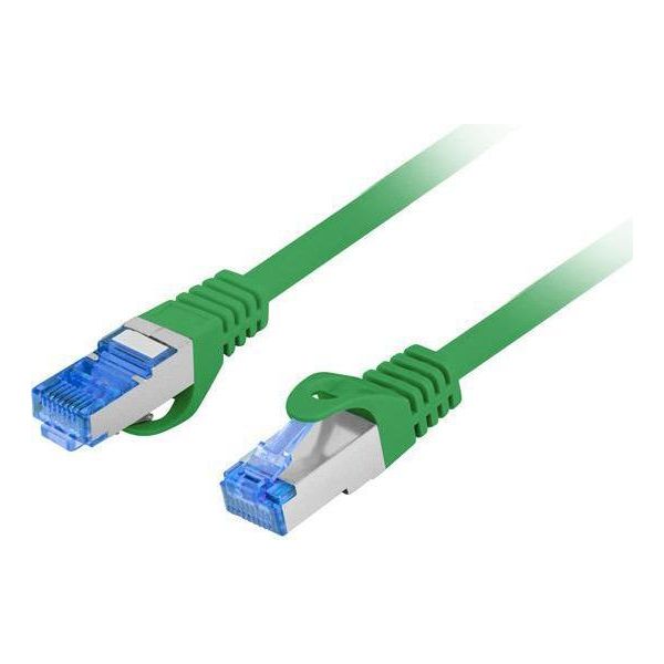 Patchcord Lanberg S/Ftp Kat.6A 0,25M Lszh Cca Fluke Passed Zielony-image