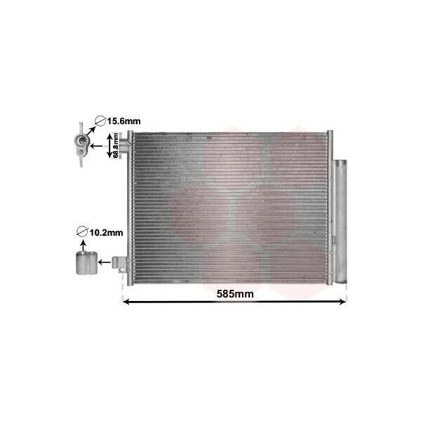 Van Wezel 15005011 - Condensatore Aria Condizionata Oe 921006843R Con Essiccatore Per Duster, Dokker, Sandero, Lodgy, Logan, Juke (F16), Micra V (K14), Captur I (H5, J5), Clio Iv-image