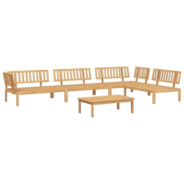 Vidaxl Set Di Divani Da Giardino A 5 Pezzi In Pallet Di Legno Massiccio Di Acacia-image