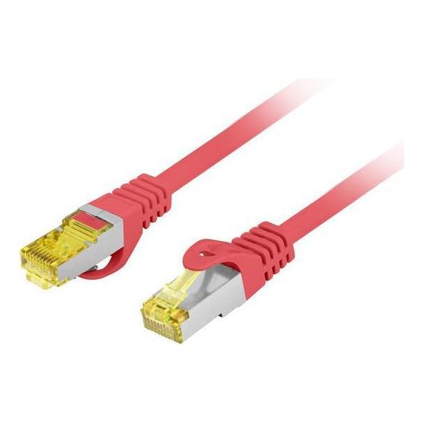 Cavo Patch Lanberg S/Ftp Kat.6A 5M Lszh Cu Fluke Passato Czerwony-image
