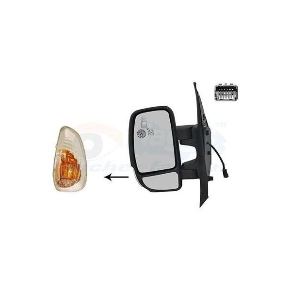 Van Wezel 4388827 Specchietto Esterno Specchietto Laterale Sinistro Per Opel Movano B Furgone (X62) Convesso Riscaldato-image