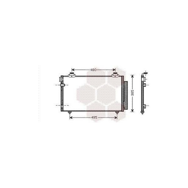 Van Wezel 53005481 - Oe 88450 0F110 Condensatore Aria Condizionata Con Essiccatore Per Corolla Verso (E12)-image