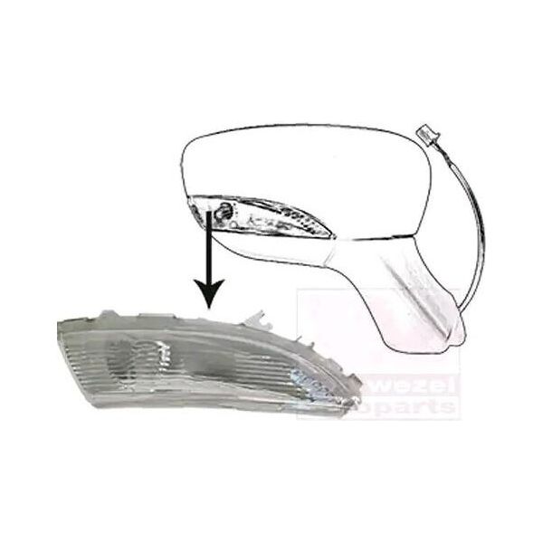 Van Wezel Indicatore Di Direzione Bianco Specchio Esterno Destro (4373916) Per Renault Captur I Clio-image