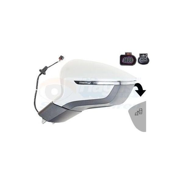 Van Wezel 4929815 Specchietto Esterno Specchietto Laterale Sinistro Per Seat Ibiza V (KJ1) Convesso Riscaldato Primerizzato-image