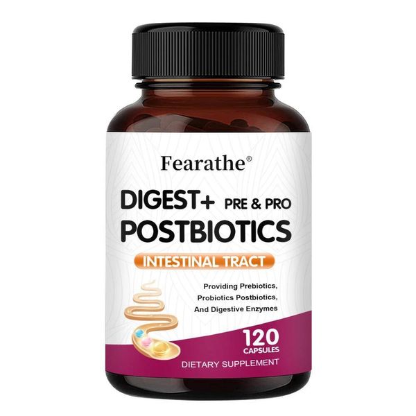 Digest+ Postbiotics (120 Capsule) Integratore Alimentare, Probiotici, Digestione, Salute Dell'apparato Digerente, Stomaco, Flora Intestinale, Salute Intestinale-image