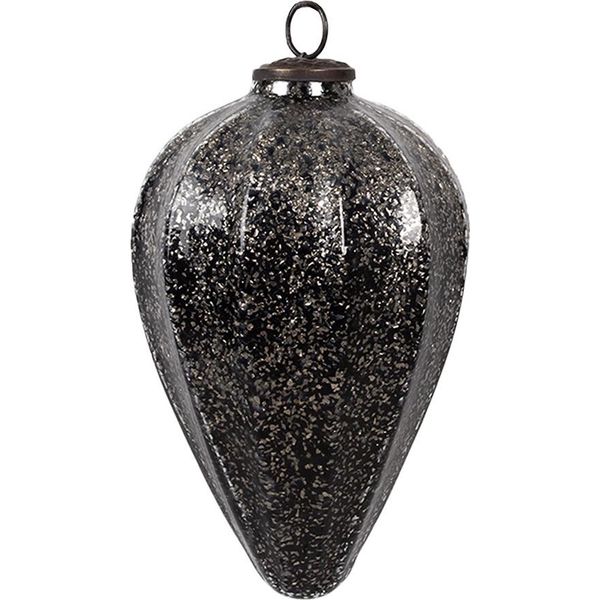 Guaina Natalizia Clayre & Eef Ø 14X19 Cm In Vetro Nero-image