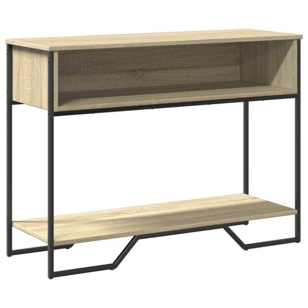 Vidaxl Tavolo Consolle Rovere Sonoma 100X35X74,5 Cm Materiale A Base Di Legno-image