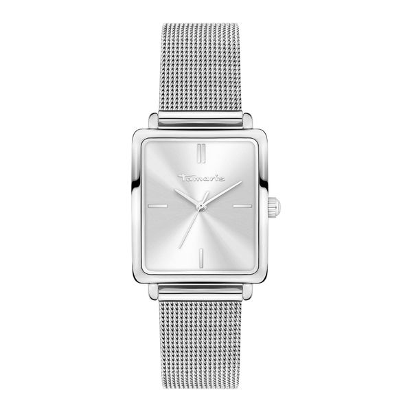 Quarzuhr Tamaris "Square Meets Mesh", Silberfarben, Armbanduhren, Damen, Quarzuhr, Armbanduhr, Damenuhr, Edelstahlarmband, Analog-image