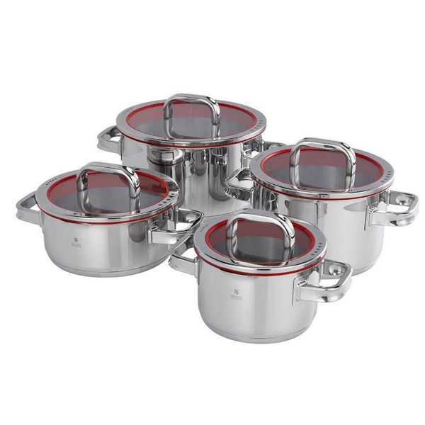 Wmf Function 4 Topf-Set Bratentopf (2,5L), FleischtöPfe (1,9L), (3,9L), (5,7L) Silber-image